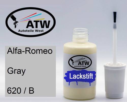 Alfa-Romeo, Gray, 620 / B: 20ml Lackstift, von ATW Autoteile West.